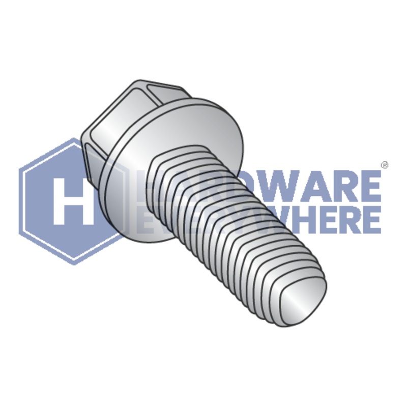 8-32 X 3/4 Thread Forming Screws / Unslotted / Hex Washer Head / 410 Stainless / Plain / Taptite Alternate