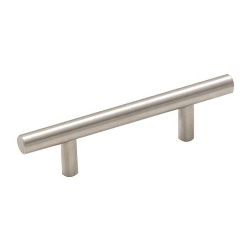 Amerock BP19010SS Cabinet Bar Pull, 5-3/8 in L Handle, 1-3/8 in Projection, Stainless Steel, Stainless Steel