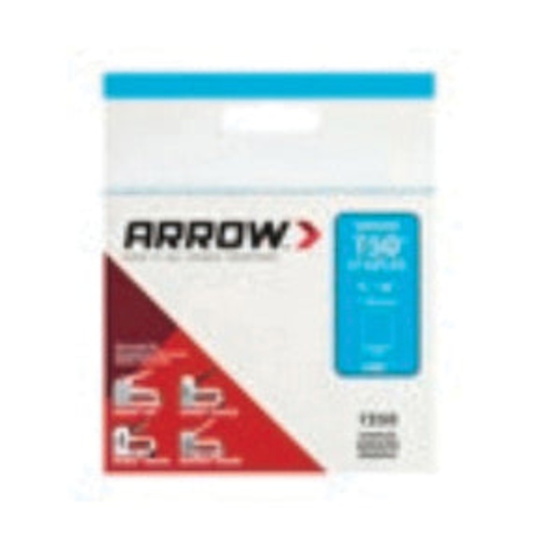 ARROW 50924 Construction Stapler, 18 ga, Flat Crown, 3/8 in Crown, 9/16 in L Leg, Steel