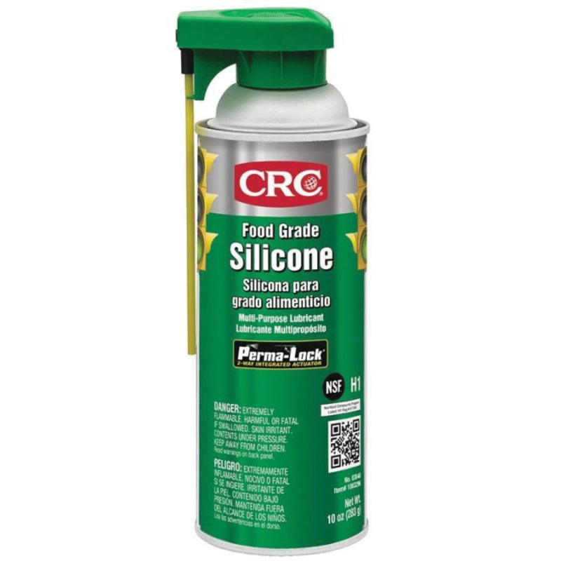 CRC 03040 Silicone Lubricant, 10 oz, Aerosol Can, Liquid, Water White, Mild Petroleum Odor/Scent