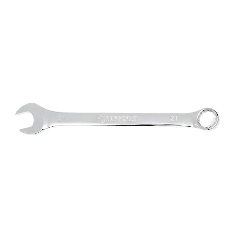 CRESCENT CCW32-05 Combination Wrench, 21 mm Wrench Opening, 12-Point, 10.67 in OAL, Alloy Steel Wrench