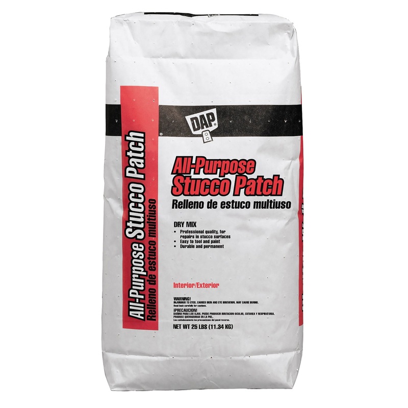 DAP 7079810502 All-Purpose Stucco Patch, Powder, White, 3 days Curing, 25 lb, Bag