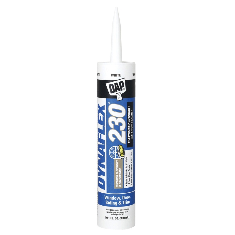 DYNAFLEX 230 18275 Premium Elastomeric Sealant, Paste, White, Very Slight Ammonia, Latex Base, 10.1 fl-oz, Cartridge