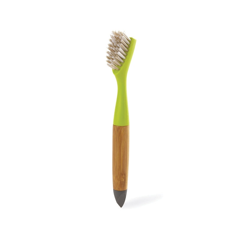 full circle MICRO MANAGER FC17132G Detail Brush, Plastic/Silicone Bristle, Green Handle, Bamboo Handle, 7.68 in OAL
