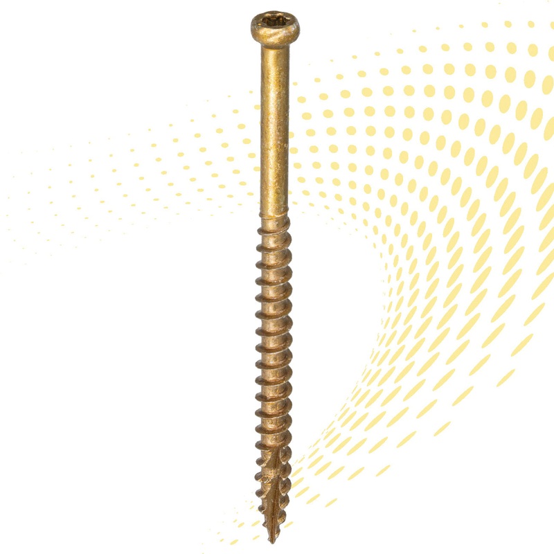 GRK FASTENERS Fin/Trim 117760 Finishing Screw, #9 Thread, Recessed Star Drive, T15 Drive, Trim Head, 4 in OAL, Steel