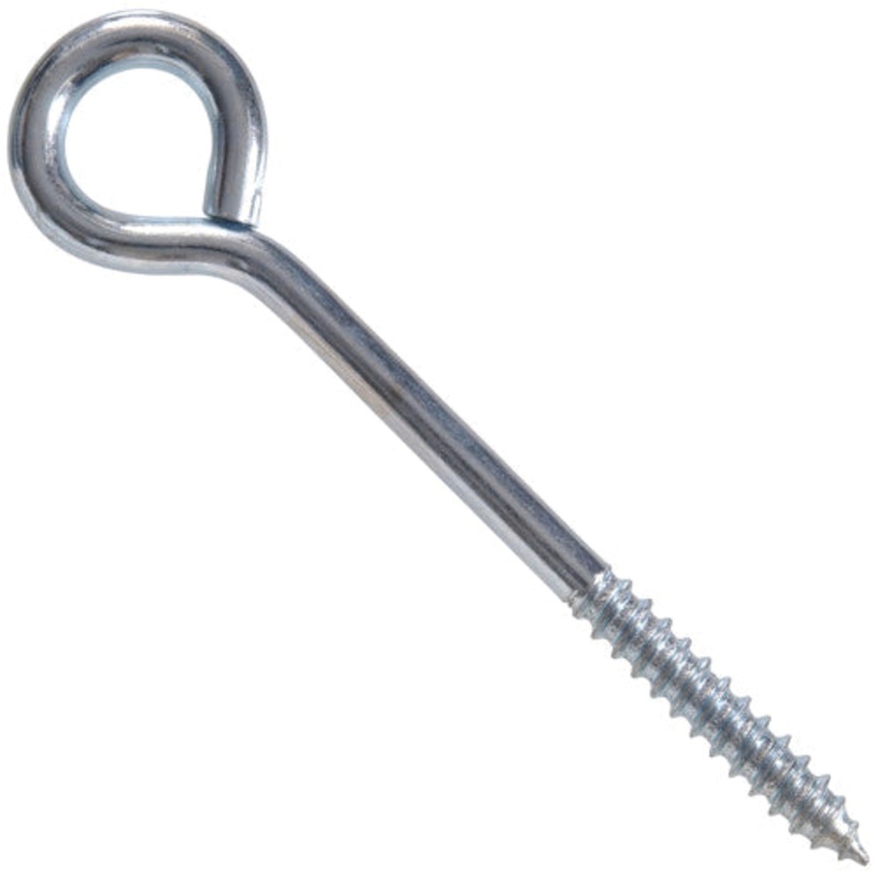 HARDWARE ESSENTIALS 321158 Eye Screw, Imperial, 5/16 in Eye Outside Dia, 3/8 in Thread, 6 in L, Steel, Zinc