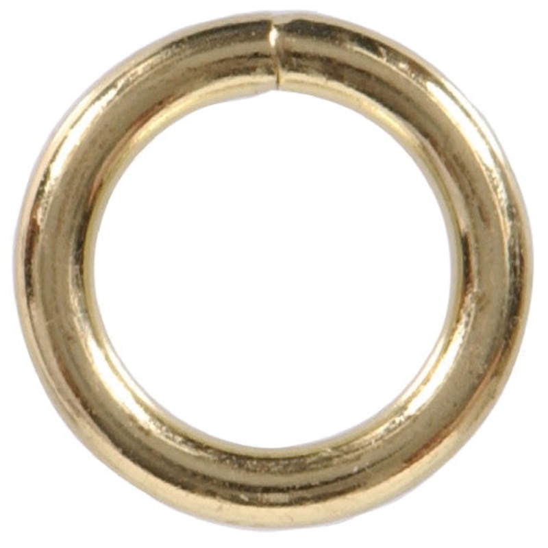 HARDWARE ESSENTIALS 321696 Welded Ring, 0.177 x 3/4 in Trade, 100 lb Load, Brass