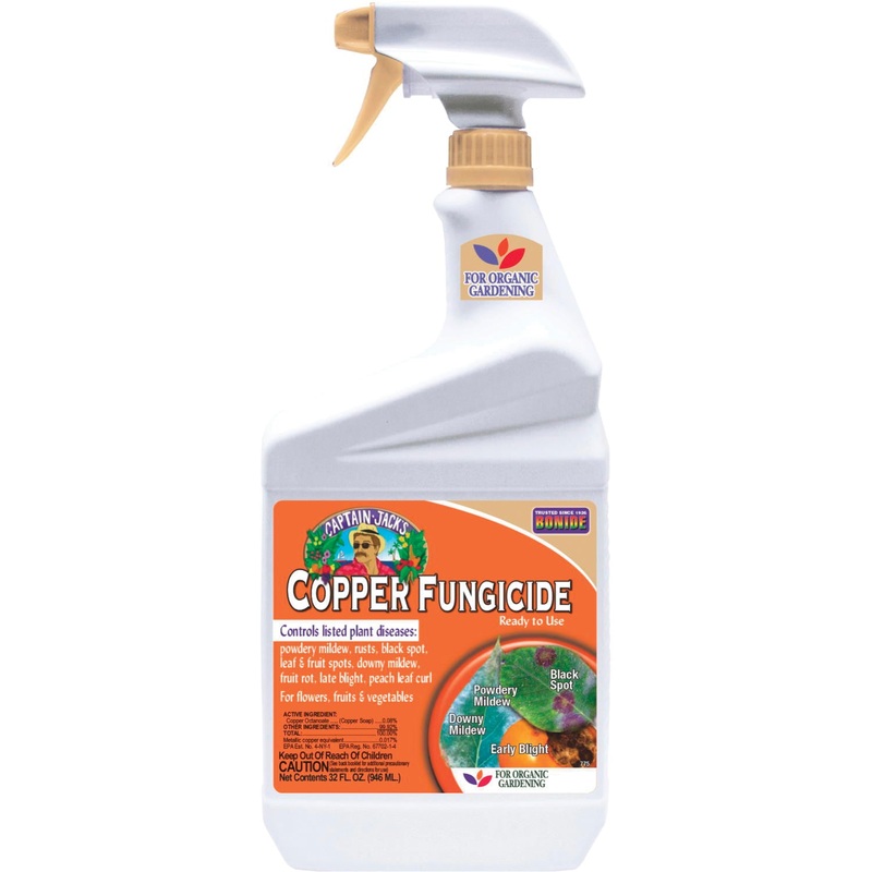 Captain-Jack's 7756 Copper Fungicide, Liquid, Blue, Fatty, Ready-to-Use, 32 oz, Bottle