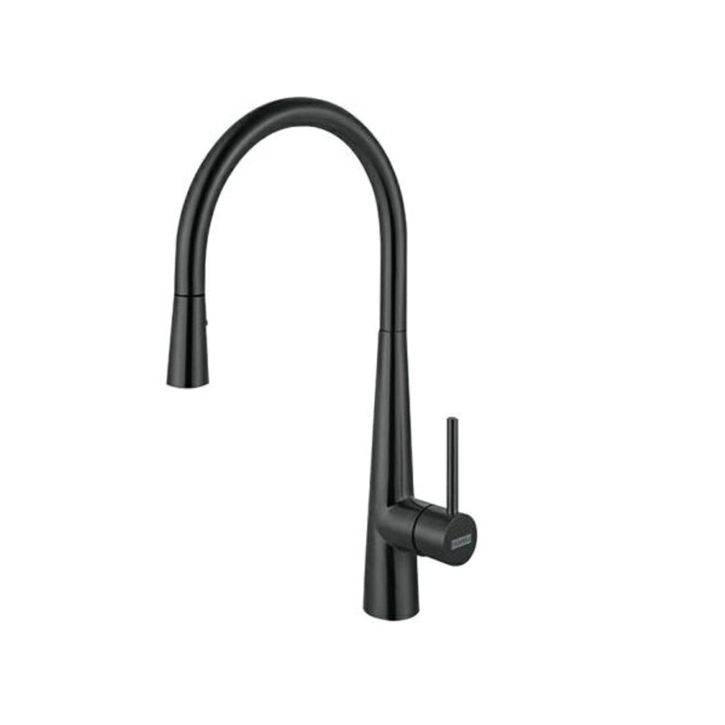 FRANKE Steel FF3425BSS Kitchen Sink Faucet, Pull-Down, Black Stainless