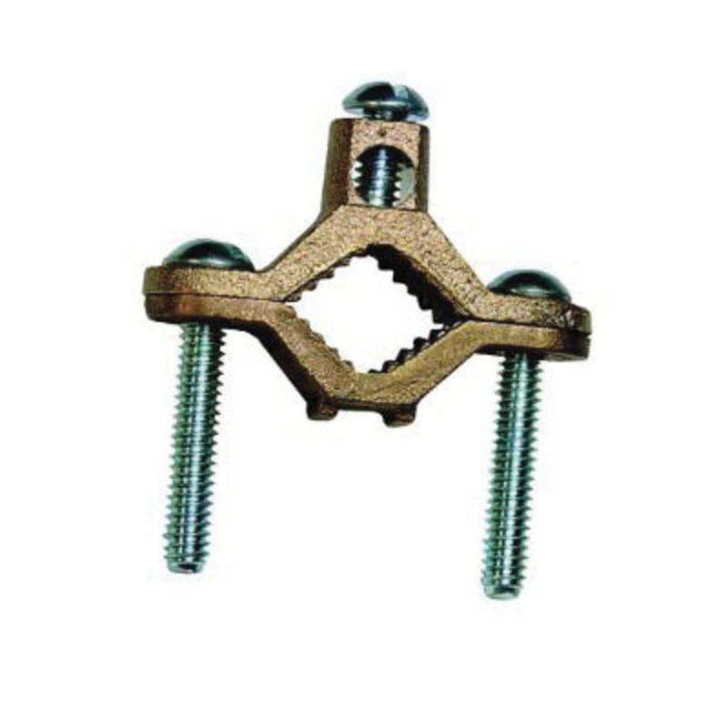 Sigma 41309 Ground Clamp, 1/2 to 1 in Pipe, 1/2 to 1 in Rod, 12 to 10 AWG Conductor, Copper Alloy