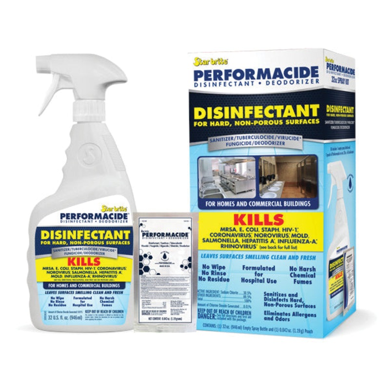 Star brite Performacide 102032 Disinfectant, 32 oz, Bottle, Concentrated