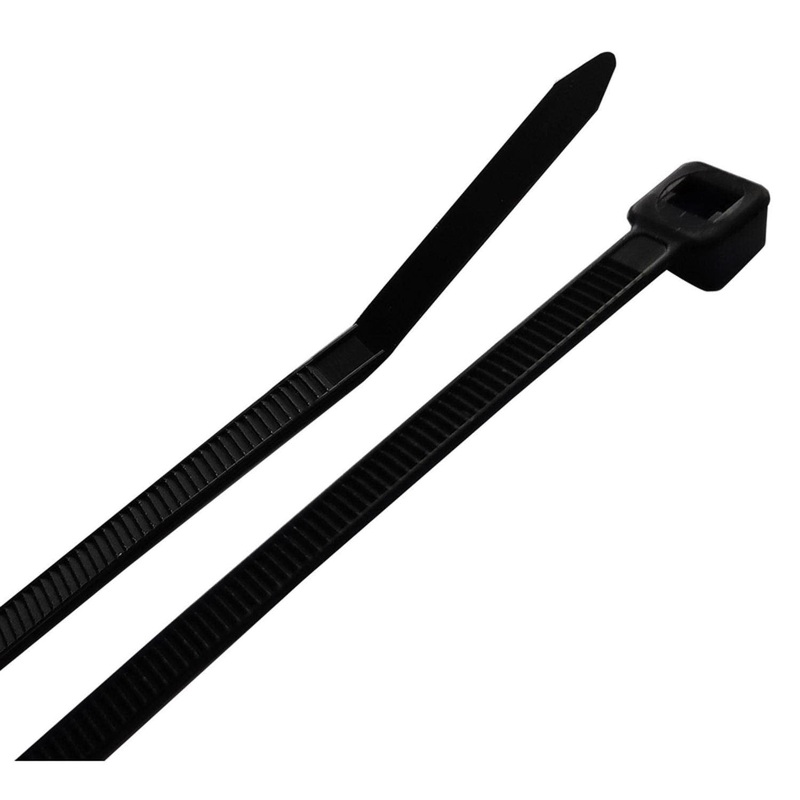 Steel Grip M-100-4-UV40 Cable Tie, 0.81 in Dia Bundle, 18 lb Tensile Strength, 4 in L, Polypropylene, Black