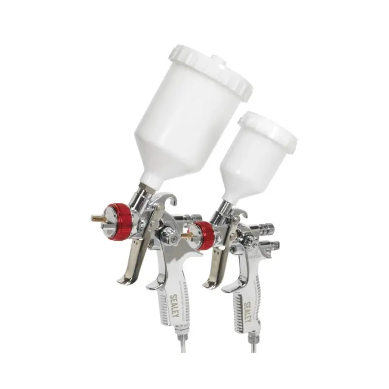 Sealey HVLP Gravity Feed Top Coat/Touch-Up Spray Gun Set