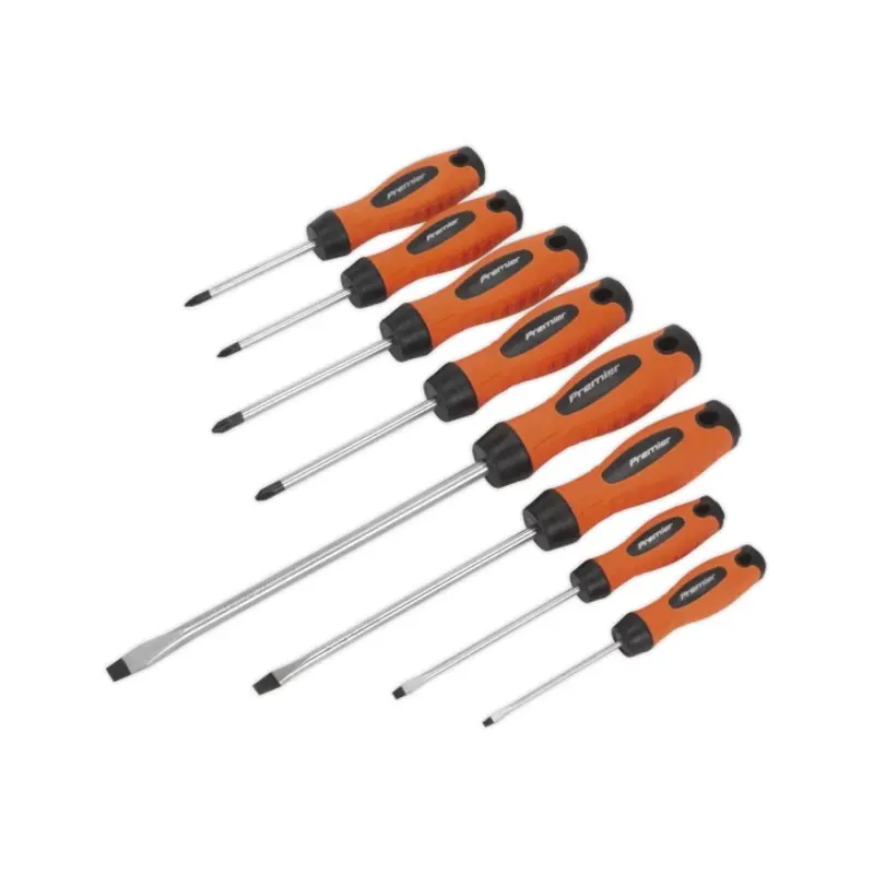 Sealey Screwdriver Set 8pc Hi-Vis Orange
