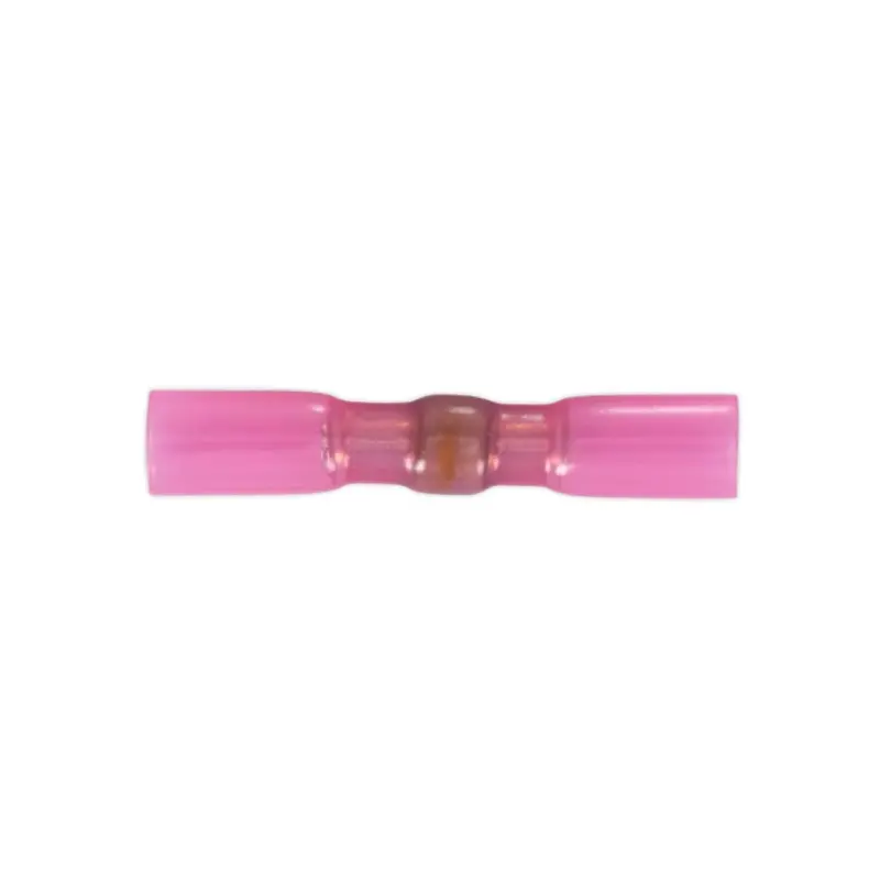 Sealey Heat Shrink Butt Connector with Crimp & Solder Red Pack of 25