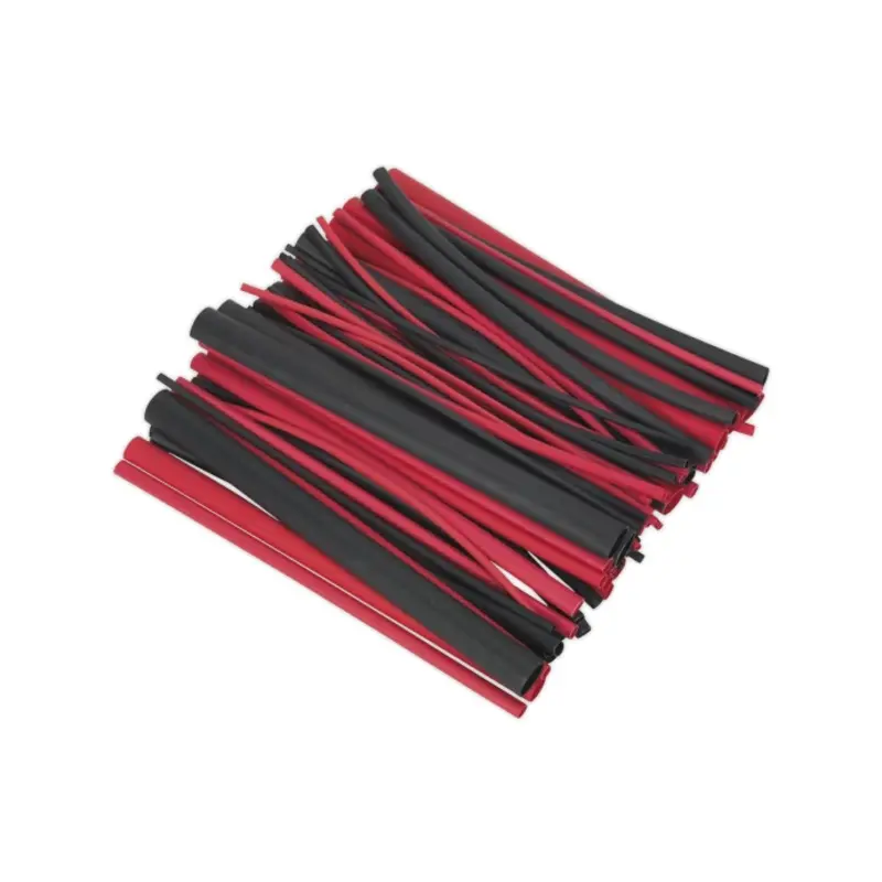 Sealey Heat Shrink Tubing Assortment 72pc Black & Red Adhesive Lined 200mm