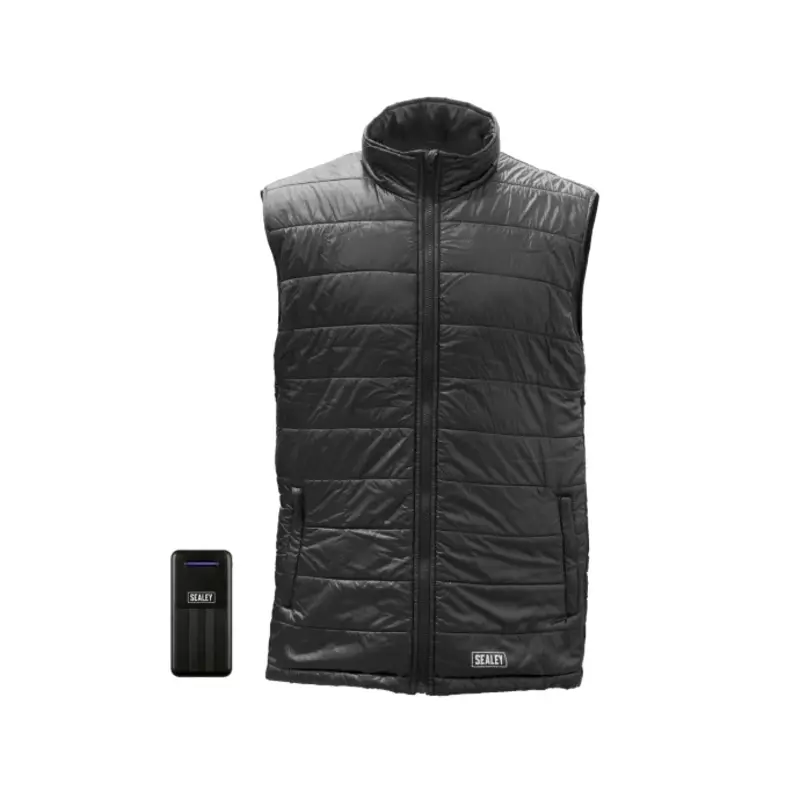 Sealey 5V Heated Puffy Gilet - 44" to 52" Chest with Power Bank 10Ah