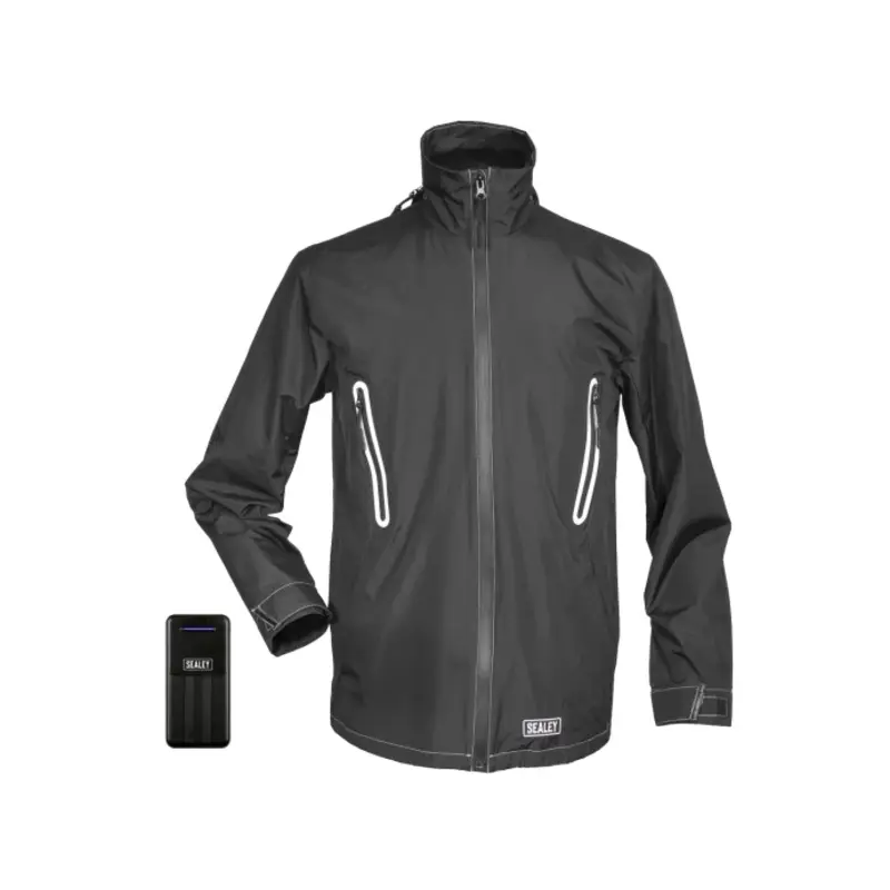 Sealey 5V Heated Rain Jacket - Medium with Power Bank 20Ah