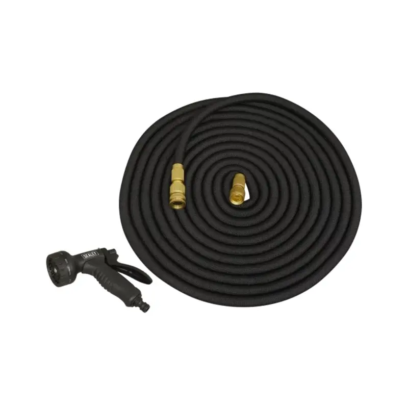 Sealey 17mm Expandable Garden Hose Black 30m Premium