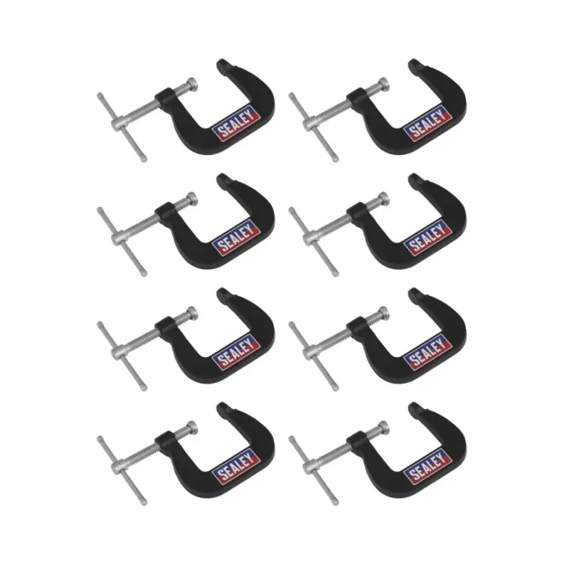 Sealey Junior C-Clamp 8pc Set - 28mm x 28mm