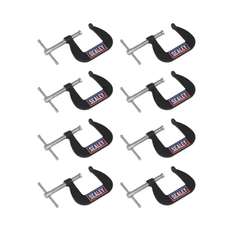 Sealey Junior C-Clamp 8pc Set - 38mm x 38mm