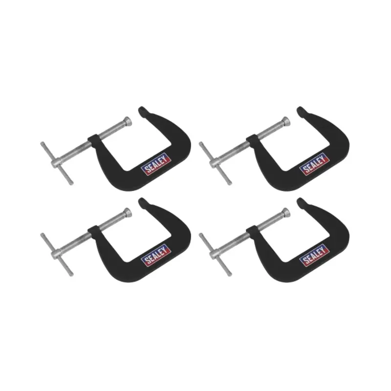 Sealey Junior C-Clamp Set 4pc - 64mm x 64mm