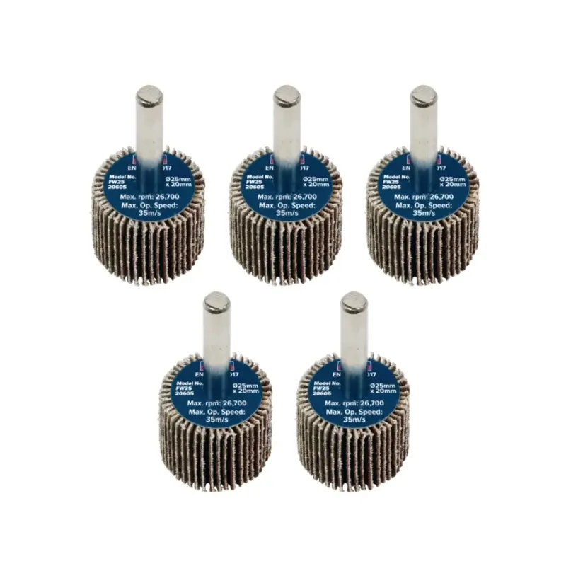 Sealey Abrasive Flap Wheel 25 x 20mm 6mm Shaft 60Grit - Pack of 5