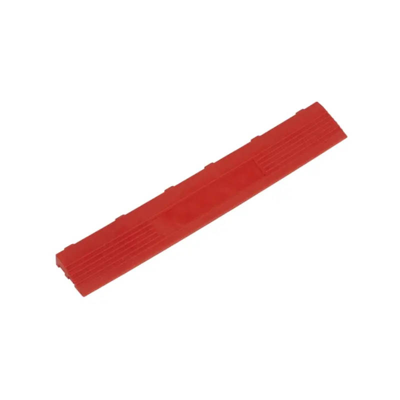 Sealey Polypropylene Floor Tile Edge 400 x 60mm Red Female - Pack of 6
