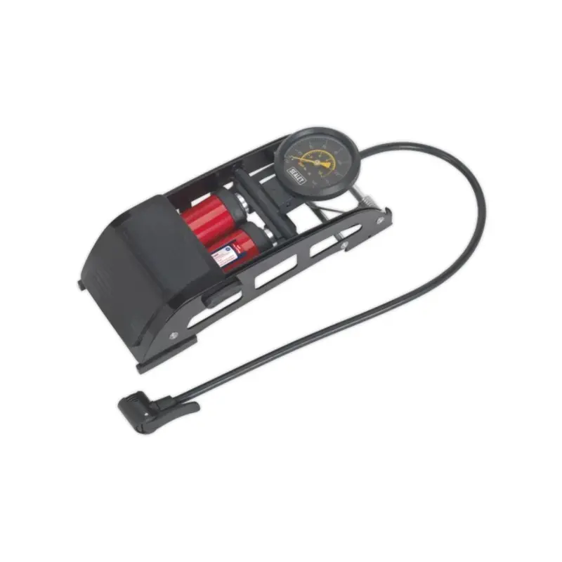 Sealey Foot Pump Twin Barrel