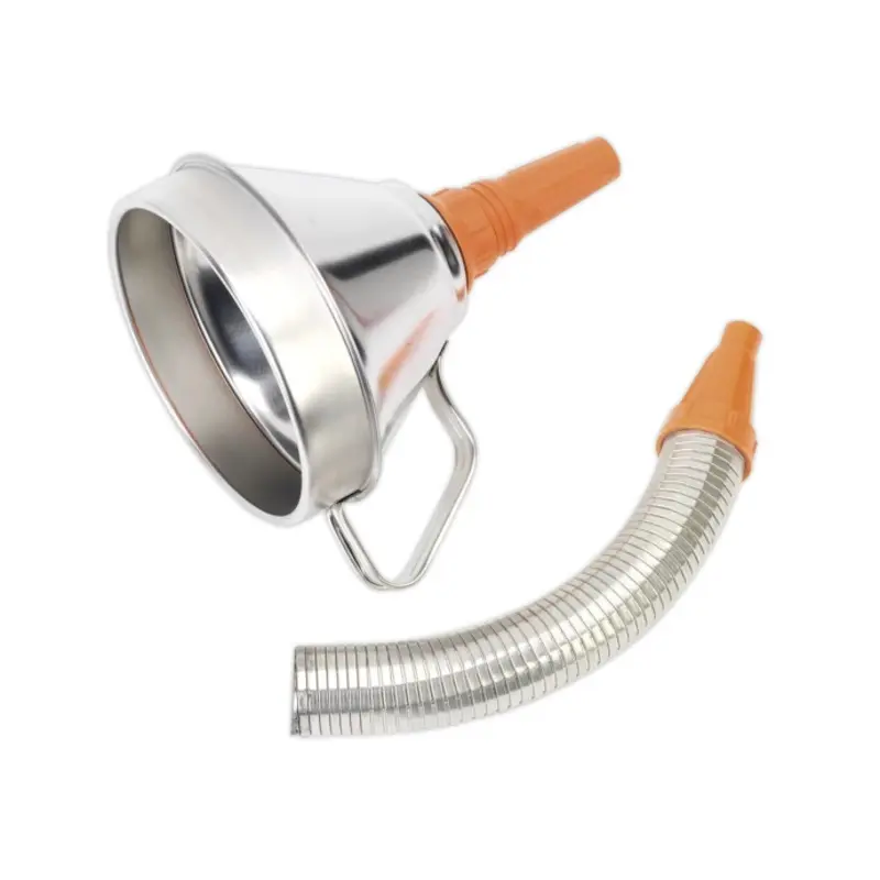Sealey Funnel Metal with Flexible Spout & Filter 160mm