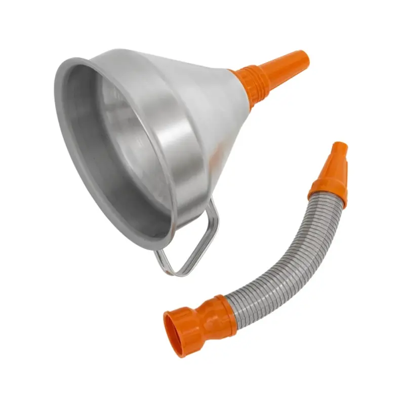 Sealey Funnel Metal with Flexible Spout & Filter 200mm