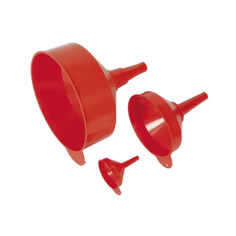 Sealey Funnel Set 3pc Fixed Spout