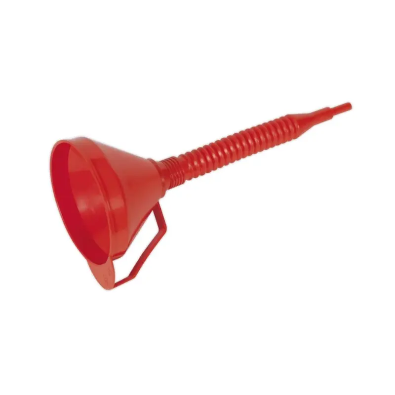 Sealey Funnel with Flexible Spout & Filter Medium 160mm