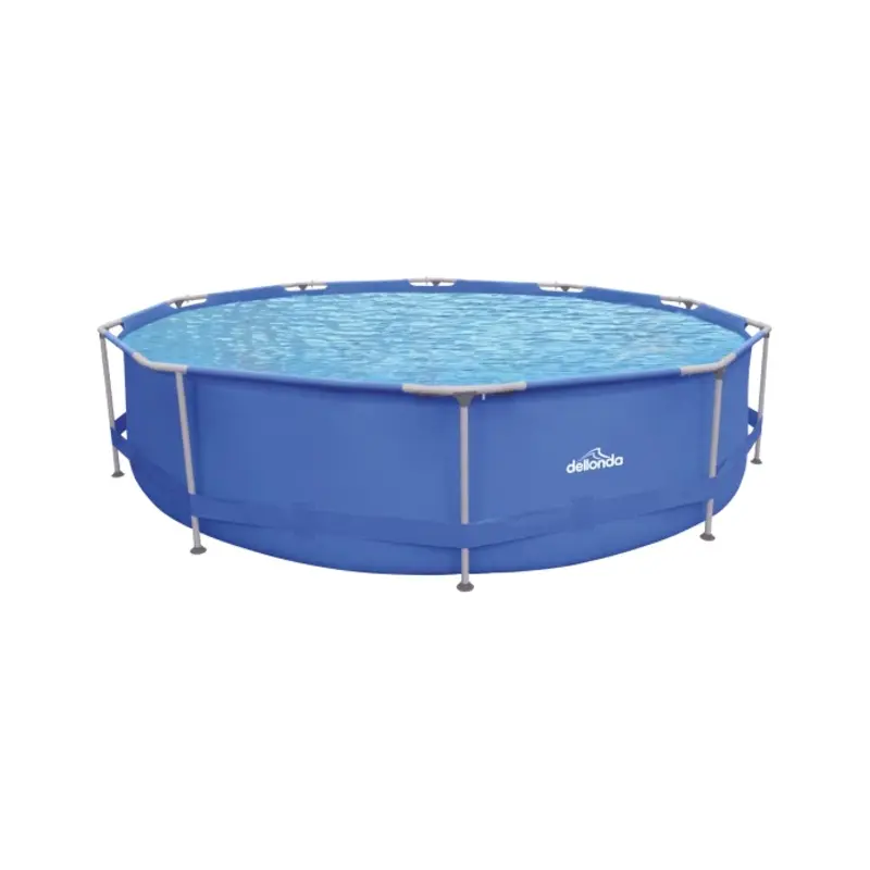 Sealey Dellonda 12ft Steel Frame Swimming Pool Round with Filter Pump, Blue