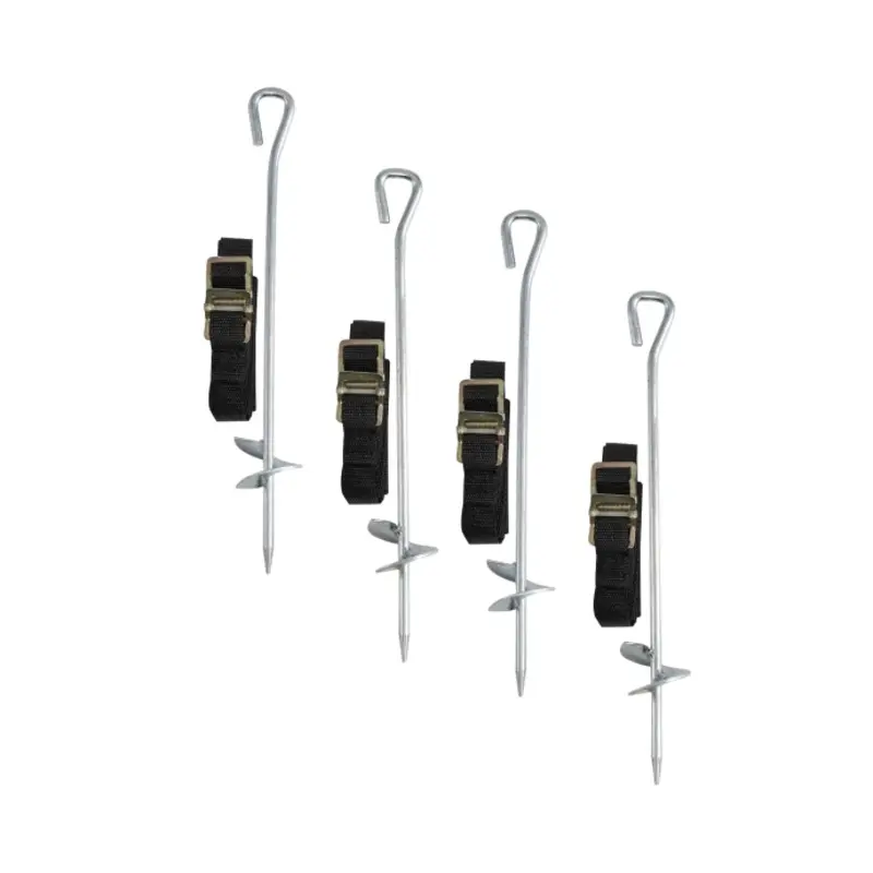 Sealey Dellonda Heavy Duty Trampoline Anchor Kit 4pc Ground Pegs Universal Fitting