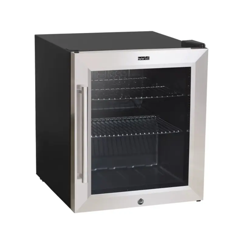 Sealey Baridi 50L Tabletop Drinks Fridge, Mini Beer Cooler, Glass Door, Stainless Steel