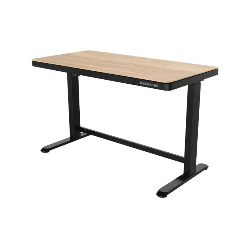 Sealey Dellonda Oak Electric Adjustable Standing Desk with USB & Drawer, 1200 x 600mm