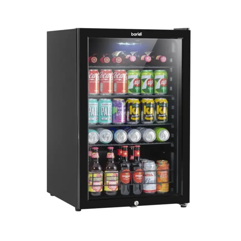 Sealey Baridi 115L Under Counter Beer, Drinks & Wine Fridge, Lock, LED Light