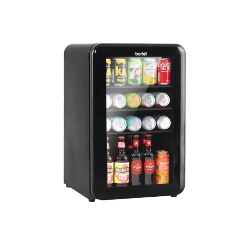 Sealey Baridi 70L Under Counter Drinks/Beer & Wine Cooler Fridge, Retro Style, Black