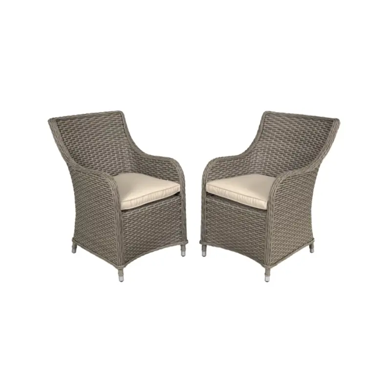 Sealey Dellonda Chester Rattan Wicker Garden Dining Chairs with Cushion, Brown
