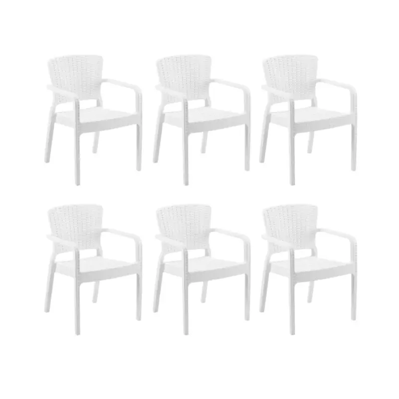 Sealey Dellonda Armchair Durable, Weather Resistant PP Body, Stackable x 6 - White