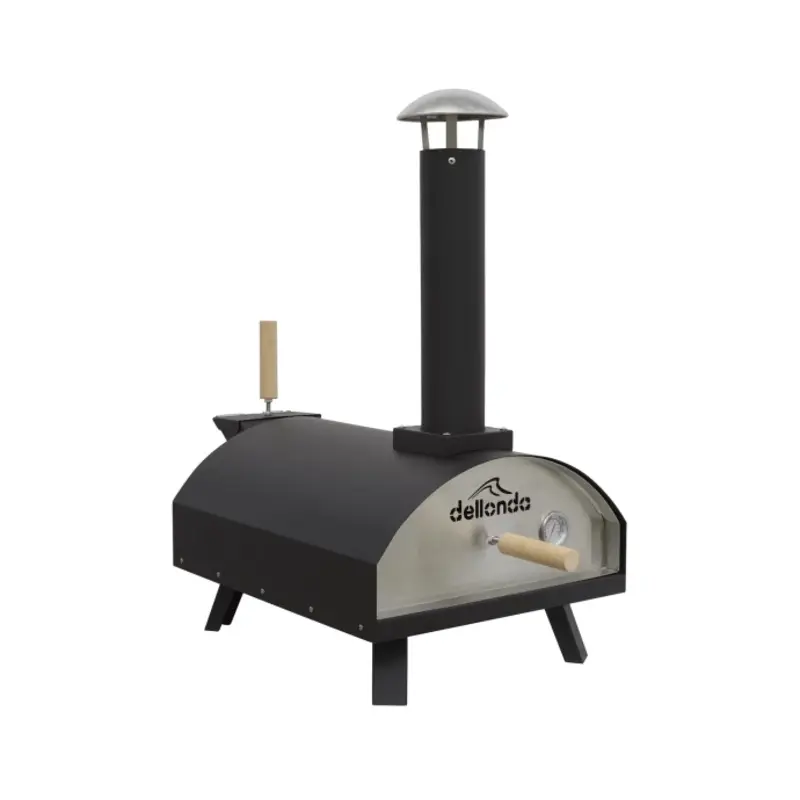 Sealey Dellonda Portable Wood-Fired 14" Pizza & Smoking Oven - Black/Stainless Steel