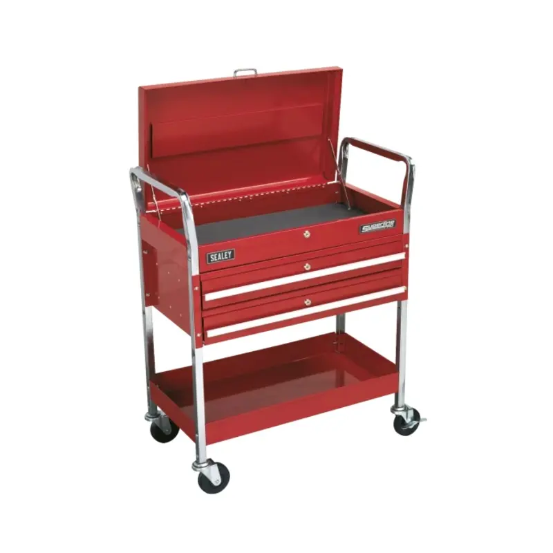 Sealey Trolley 2-Level Heavy-Duty with Lockable Top & 2 Drawers