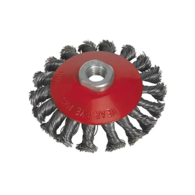 Sealey Conical Wire Brush 100mm M14 x 2mm