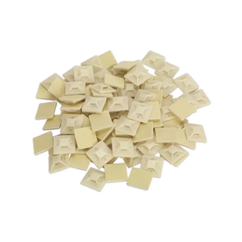 Sealey Self-Adhesive Cable Tie Mount 25 x 25mm White Pack of 100