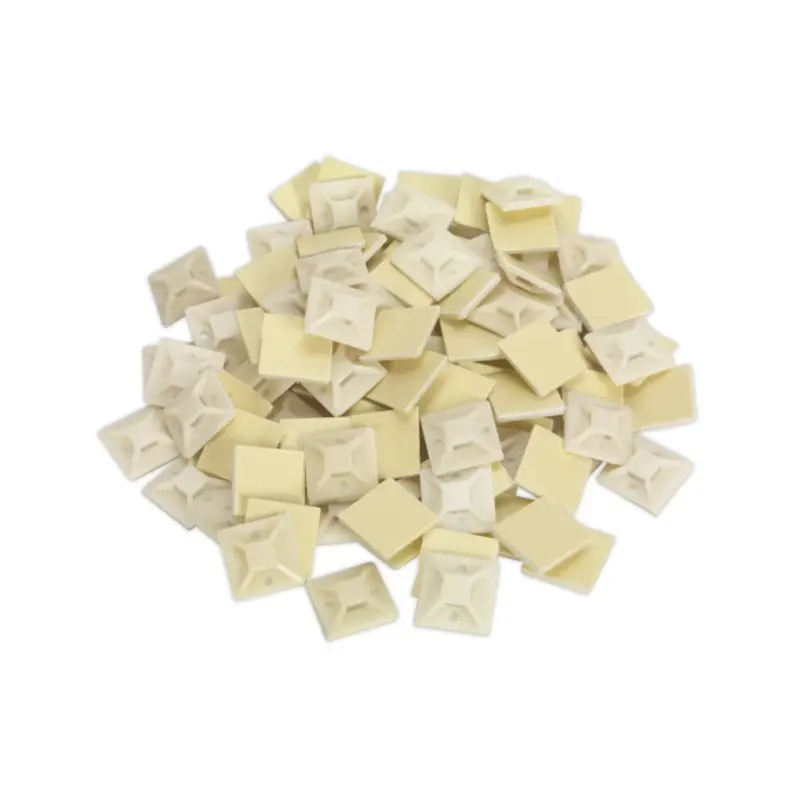Sealey Self-Adhesive Cable Tie Mount 30 x 30mm White Pack of 100