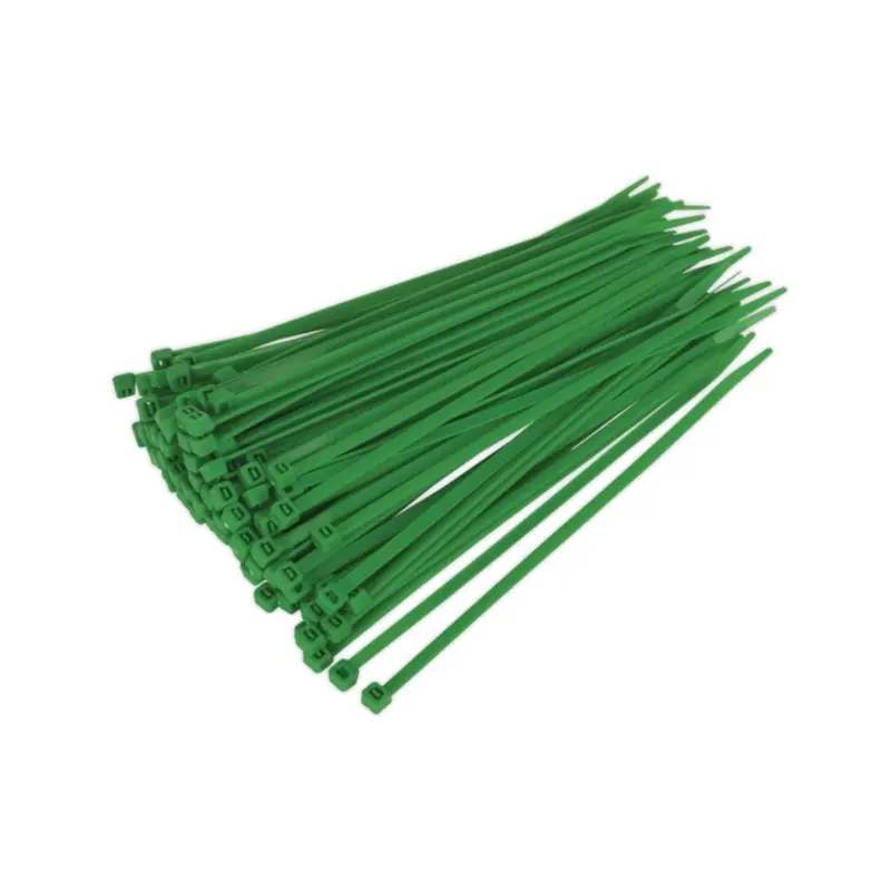 Sealey Cable Tie 200 x 4.4mm Green Pack of 100