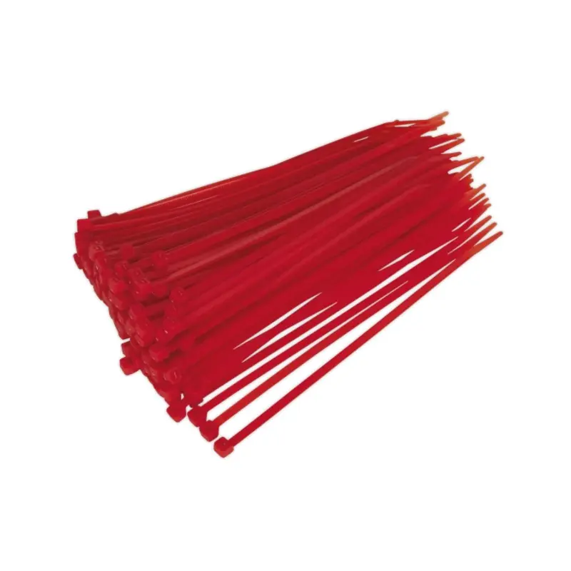 Sealey Cable Tie 200 x 4.4mm Red Pack of 100