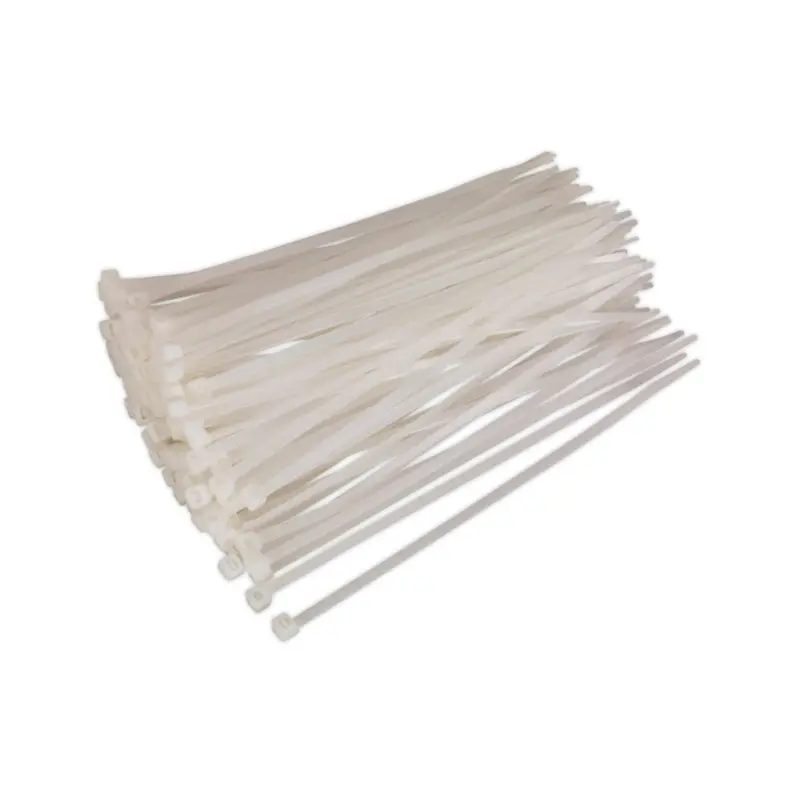 Sealey Cable Tie 200 x 4.8mm White Pack of 100