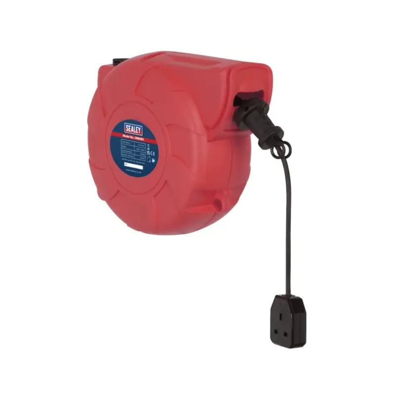 Sealey Cable Reel System Retractable 25m 1 x 230V Socket